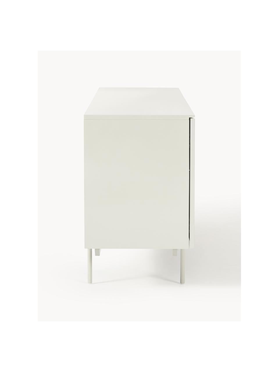 Aparador Elyn, Estructura: tablero de fibras de dens, Patas: metal con pintura en polv, Greige brillante, An 200 x Al 75 cm