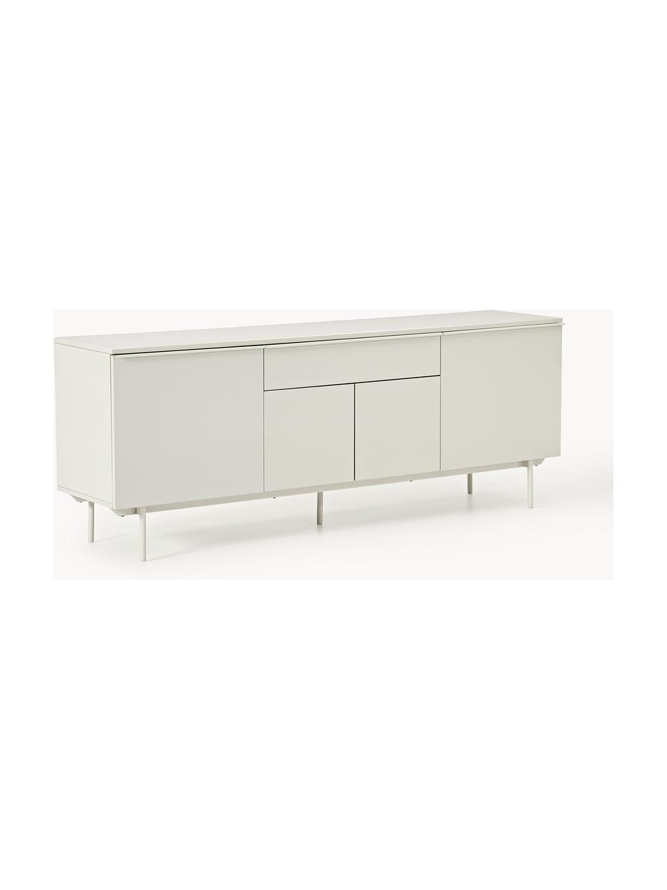 Enfilade en bois Elona, Beige clair, larg. 200 x haut. 75 cm