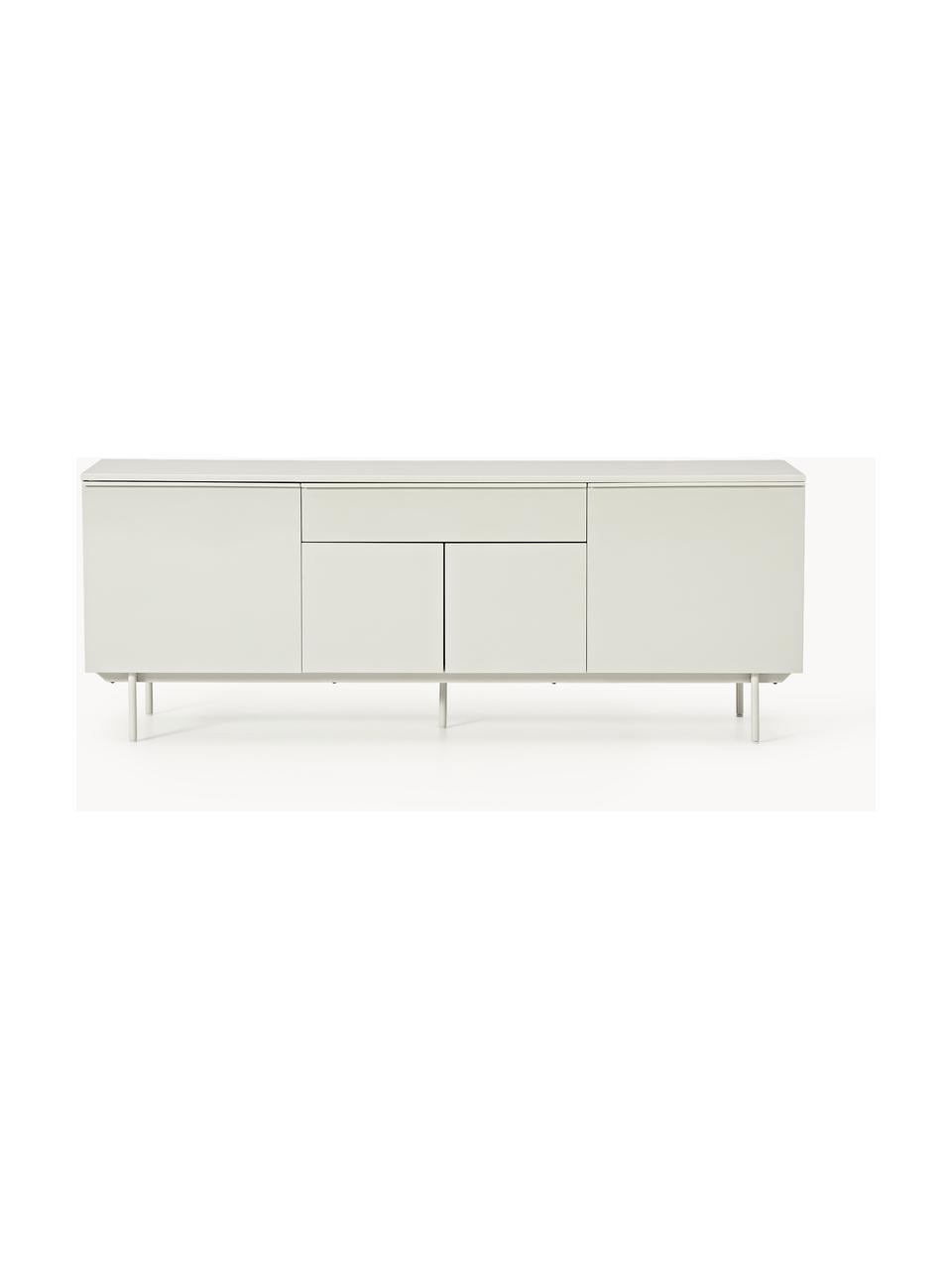 Enfilade en bois Elona, Beige clair, larg. 200 x haut. 75 cm