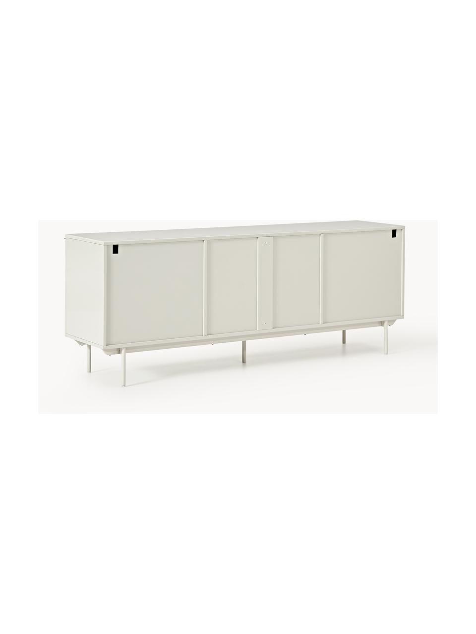 Enfilade en bois Elona, Beige clair, larg. 200 x haut. 75 cm