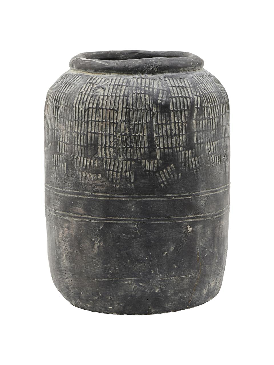 Große Vase Jalna aus Beton, Beton, Grautöne, Ø 24 x H 32 cm