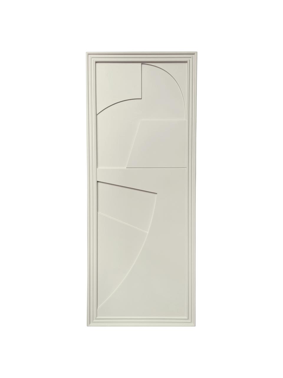 Ręcznie wykonana dekoracja ścienna Verto, Kremowobiały, S 45 x W 115 cm