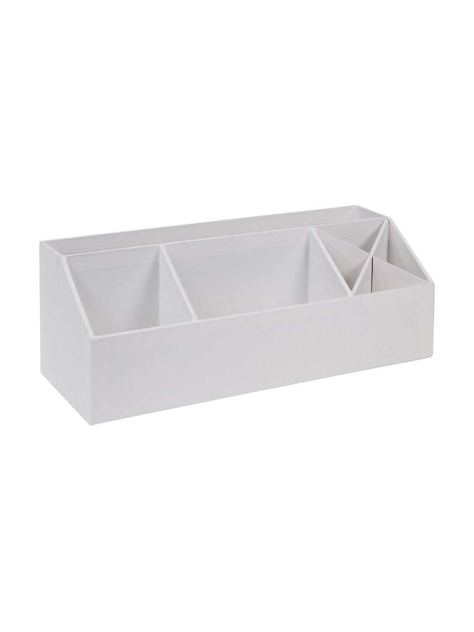 Organizador de escritorio Elisa, Cartón laminado macizo, Blanco, An 33 x Al 13 cm