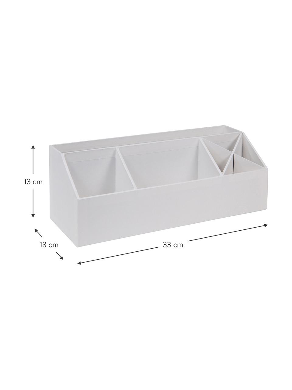 Organizer da ufficio Elisa, Solido, cartone laminato, Bianco, Larg. 33 x Alt. 13 cm