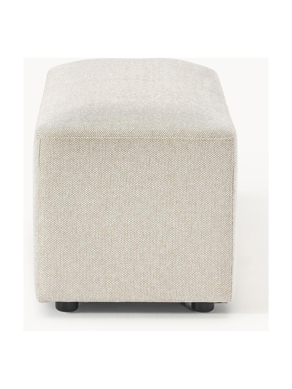 XL-Hocker Melva, B 116 x T 42 cm, Bezug: 100 % Polyester Der strap, Gestell: Massives Kiefern- und Fic, Füße: Kunststoff Dieses Produkt, Webstoff Hellbeige, B 116 x T 42 cm