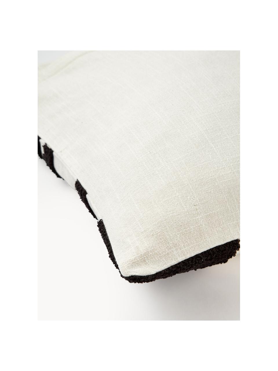 Housse de coussin 45x45 avec motif à carreaux tuftés Scout, 100 % coton

Le matériau est certifié STANDARD 100 by OEKO-TEX®, 21.HIN.47113, Hohenstein, Blanc cassé, noir, larg. 45 x long. 45 cm