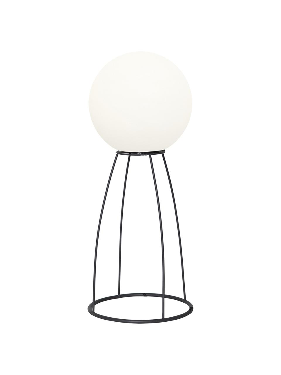 Lámpara de suelo LED de exterior Gardenlight, Pantalla: plástico, Estructura: metal, Blanco, negro, Ø 29 x Al 70 cm