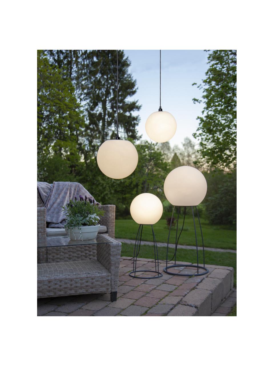 Outdoor LED-vloerlamp Gardenlight, Lampenkap: kunststof, Frame: metaal, Wit, zwart, Ø 29 x H 70 cm