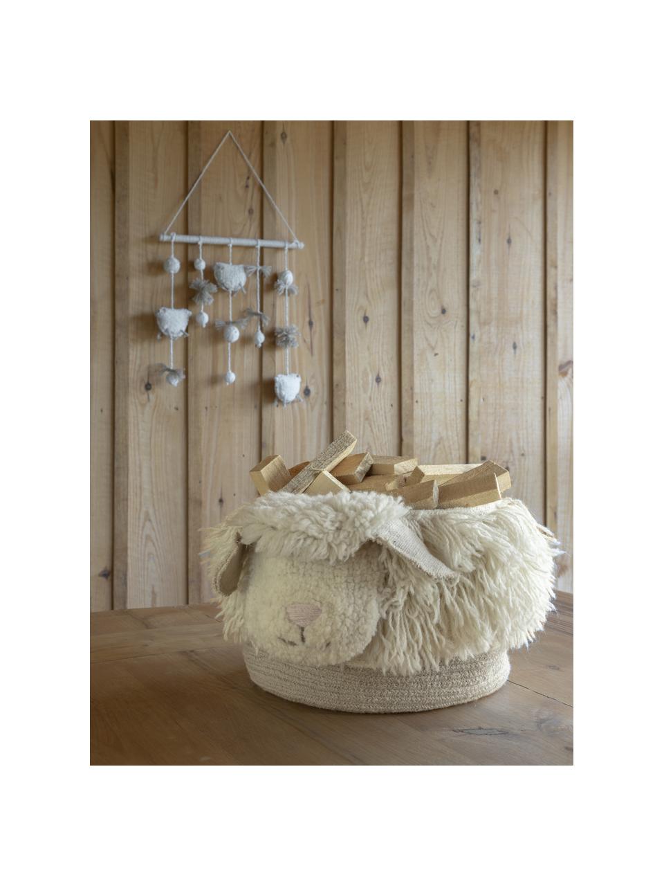 Úložný košík Sheep, Světle béžové odstíny, Š 30 cm, V 27 cm