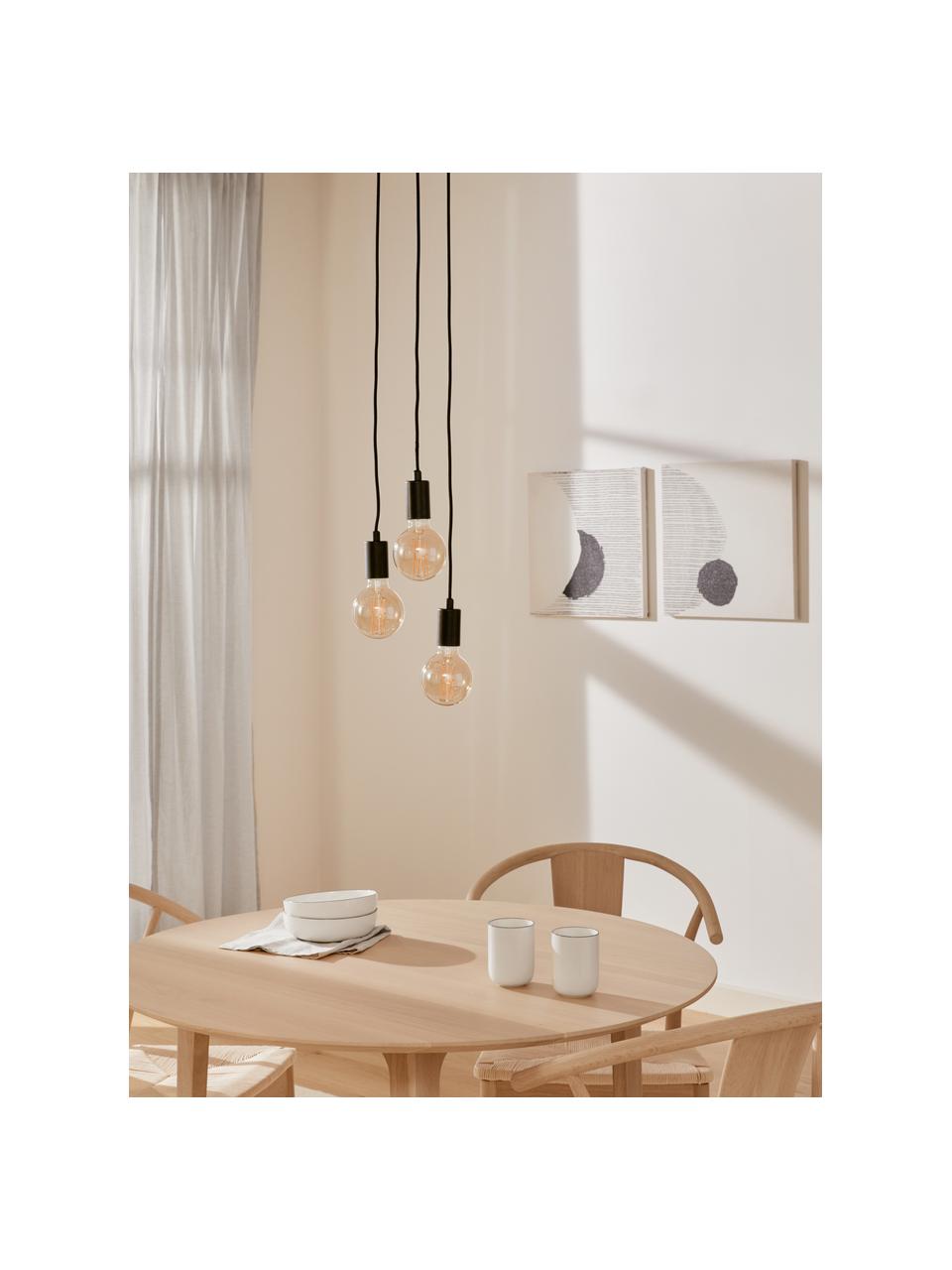 Kleine cluster hanglamp Sky, Zwart, Ø 25 cm