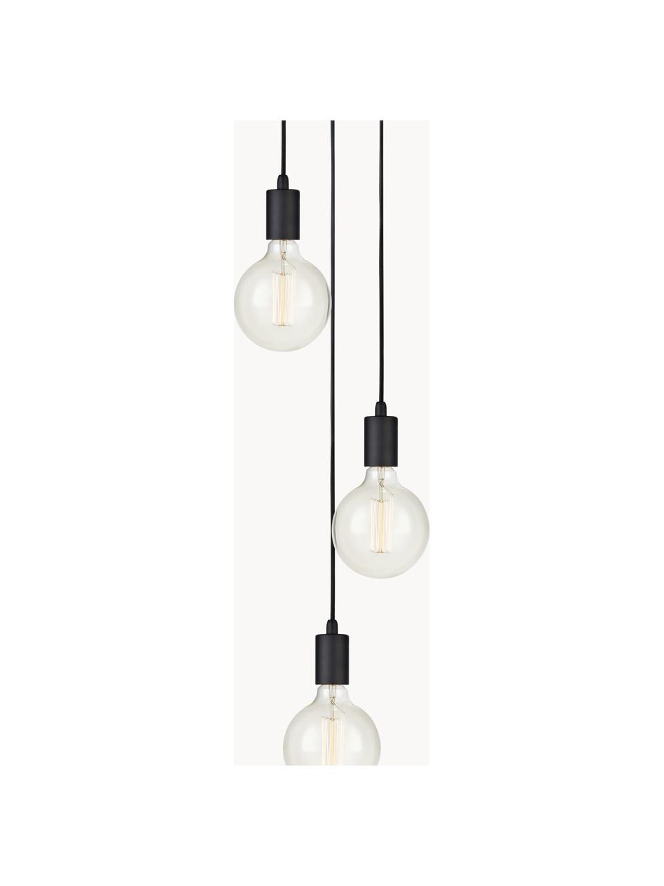 Kleine cluster hanglamp Sky, Zwart, Ø 25 cm