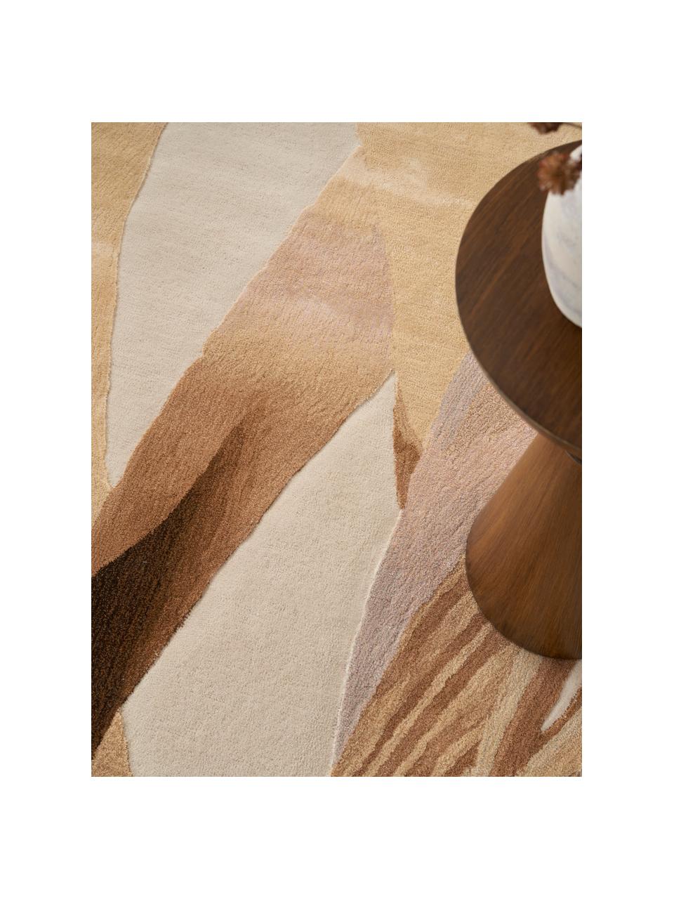 Ręcznie tkany dywan z krótkim włosiem z wypukłą strukturą Prismatic, Odcienie szarego, odcienie beżowego, odcienie brązowego, S 120 x D 180 cm (Rozmiar S)