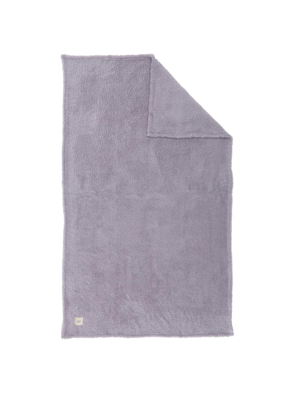 Zachte plaid Tedy in lila, 100% polyester, Lila, B 120 x L 180 cm