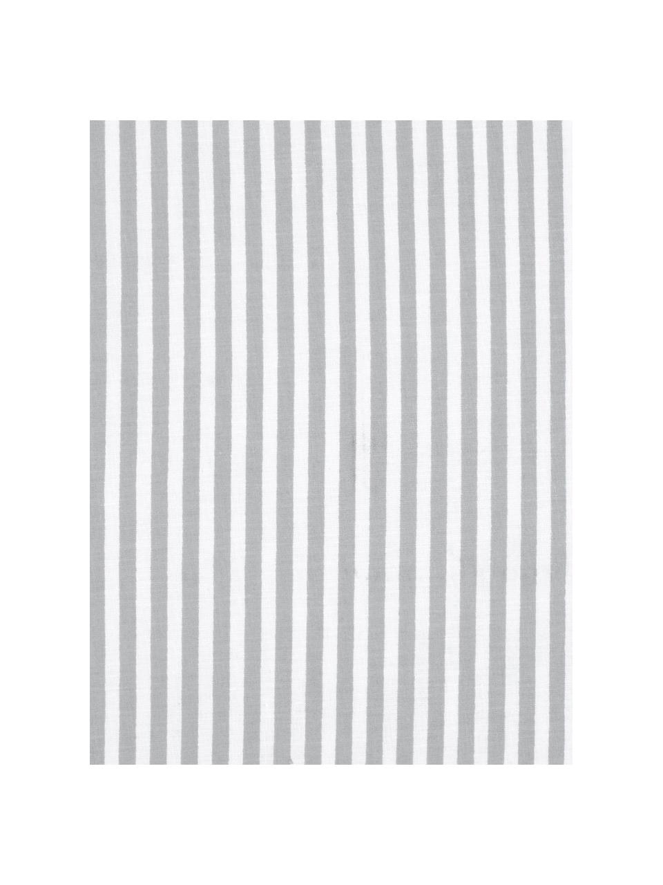 Funda de almohada de algodón Lorena, Gris claro, blanco crema, An 50 x L 70 cm