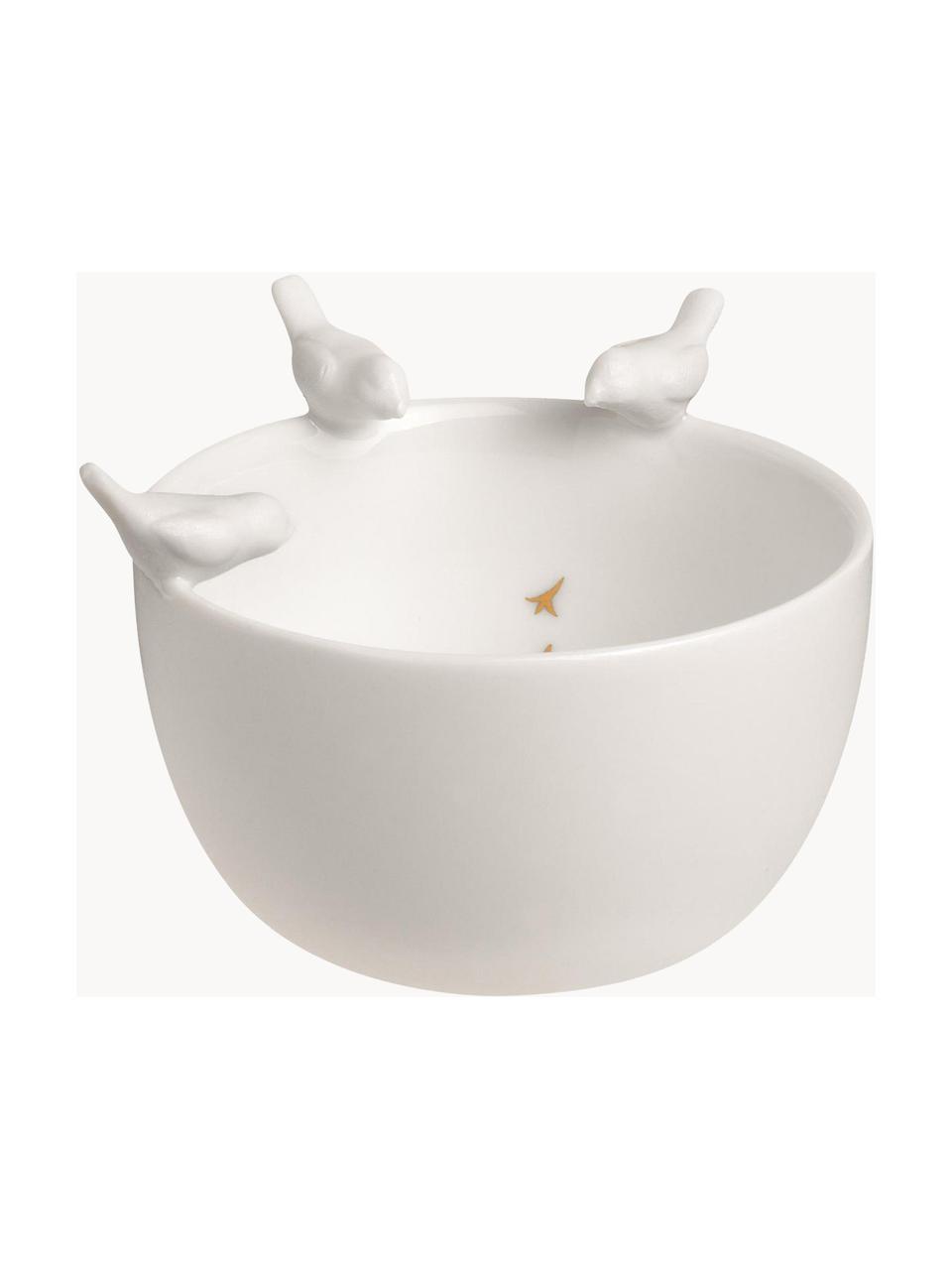 Malá dekoratívna nádoba Vögel, Ø 8 cm, Porcelán, Biela, Ø 8 x V 4 cm