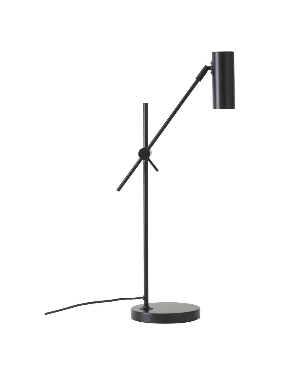 Lampe de bureau Cassandra, Noir, mat, prof. 47 x haut. 55 cm