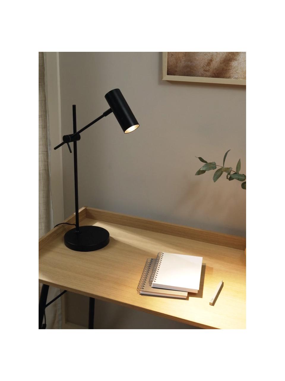 Lampa biurkowa Cassandra, Czarny, matowy, S 47 x W 55 cm