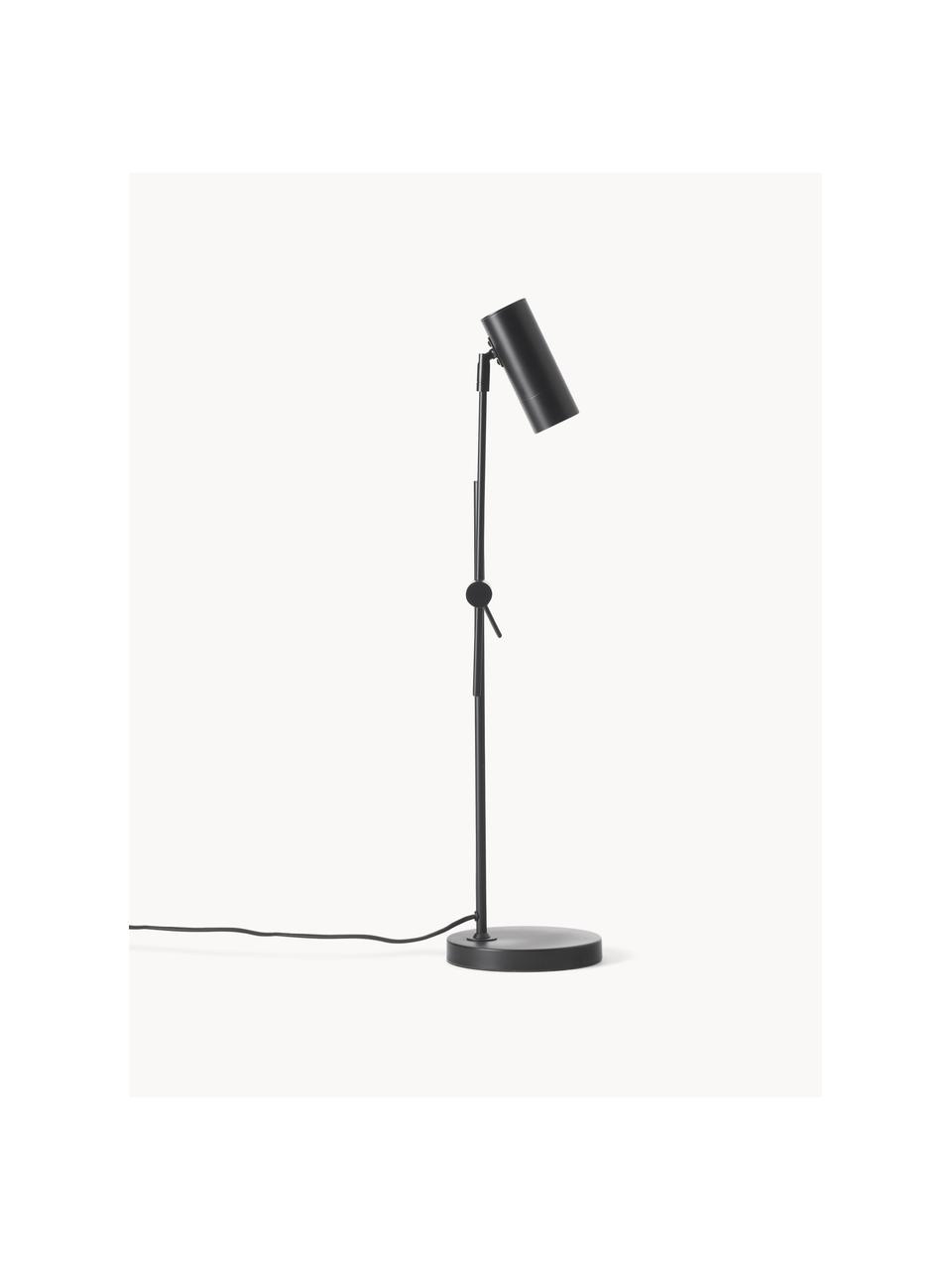 Bureaulamp Cassandra, Lampenkap: gepoedercoat metaal, Lampvoet: gepoedercoat metaal, Zwart, B 47 x H 55 cm