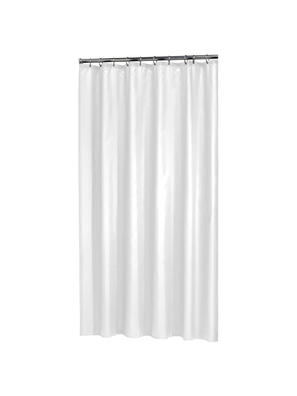 Effen douchegordijn Granada in wit, Polyester
Waterafstotend, niet waterdicht, Wit, B 180 x L 200 cm