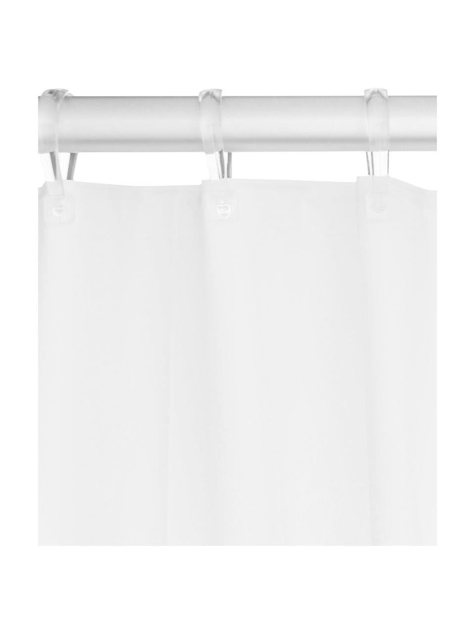 Effen douchegordijn Granada in wit, Polyester
Waterafstotend, niet waterdicht, Wit, B 180 x L 200 cm