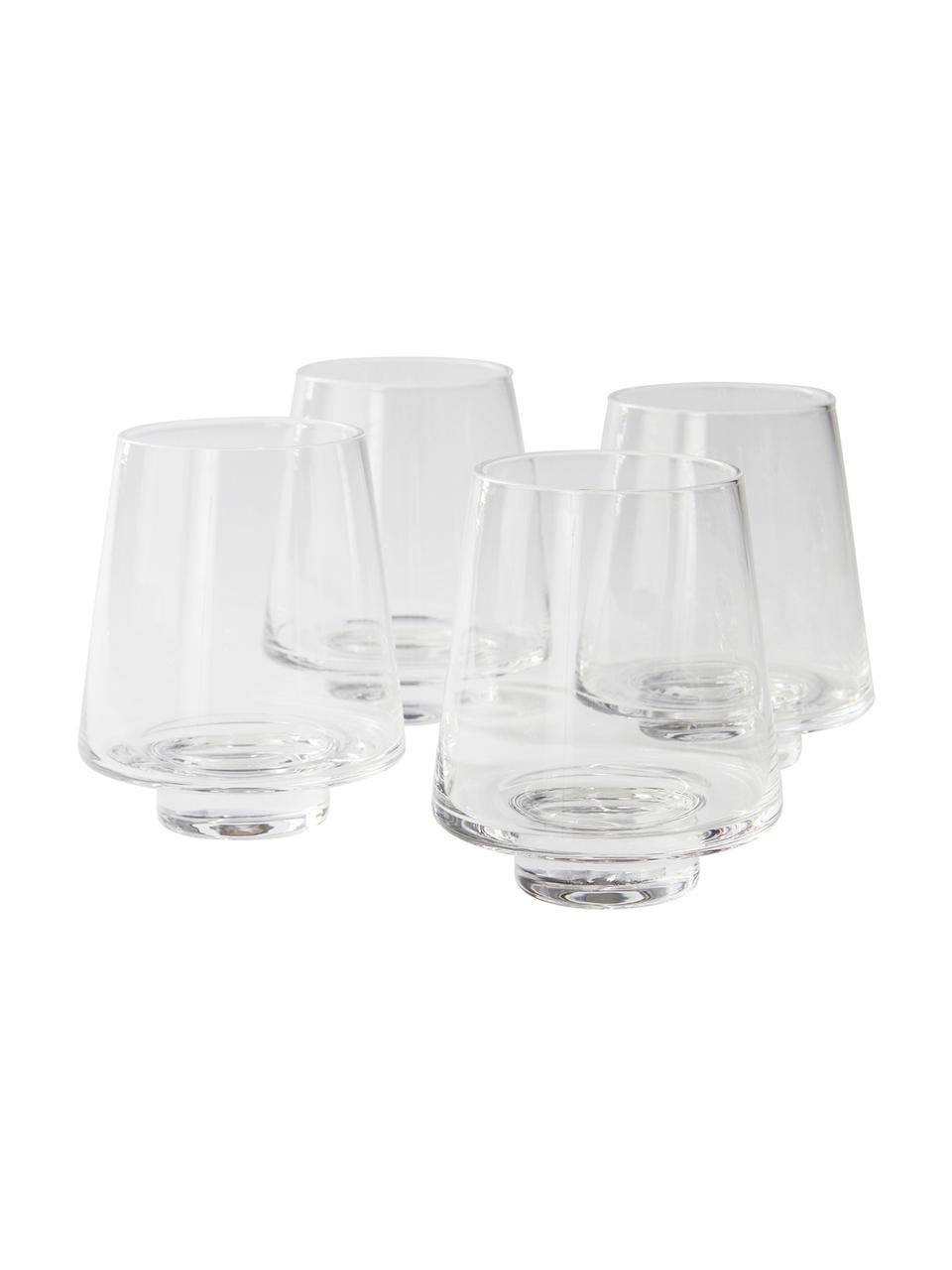 Waterglazen Kai in transparant, 4 stuks, Glas, Transparant, Ø 7 x H 10 cm, 300 ml