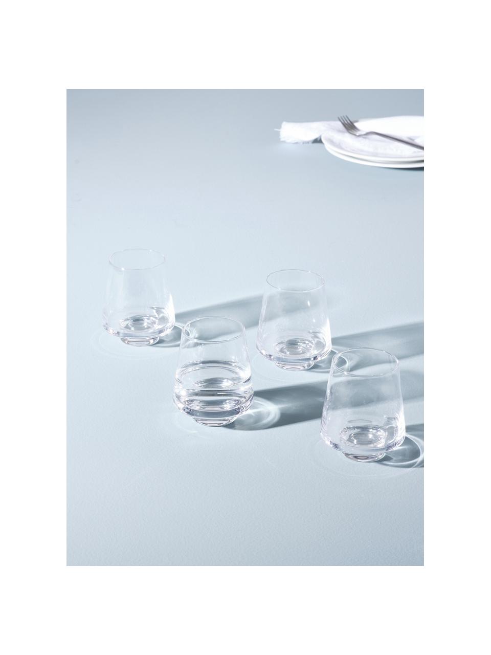 Waterglazen Kai in transparant, 4 stuks, Glas, Transparant, Ø 7 x H 10 cm, 300 ml