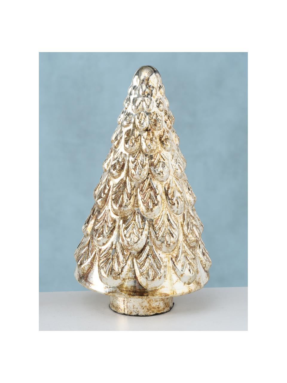 Albero decorativo dorato Chivasso, Vetro, Dorato, Ø 11 x Alt. 20 cm