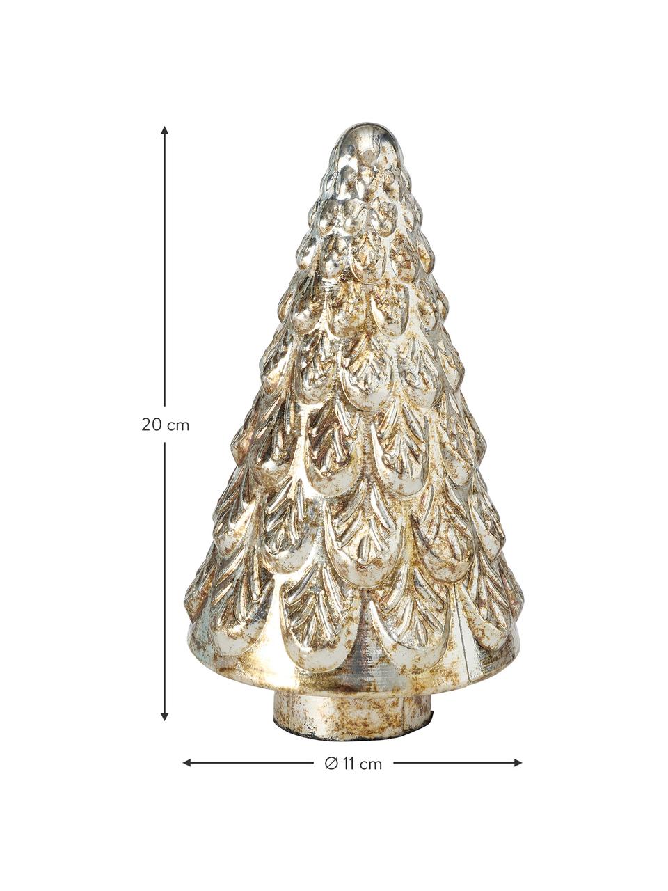 Dekorace Chivasso, Sklo, Zlatá, Ø 11 cm, V 20 cm