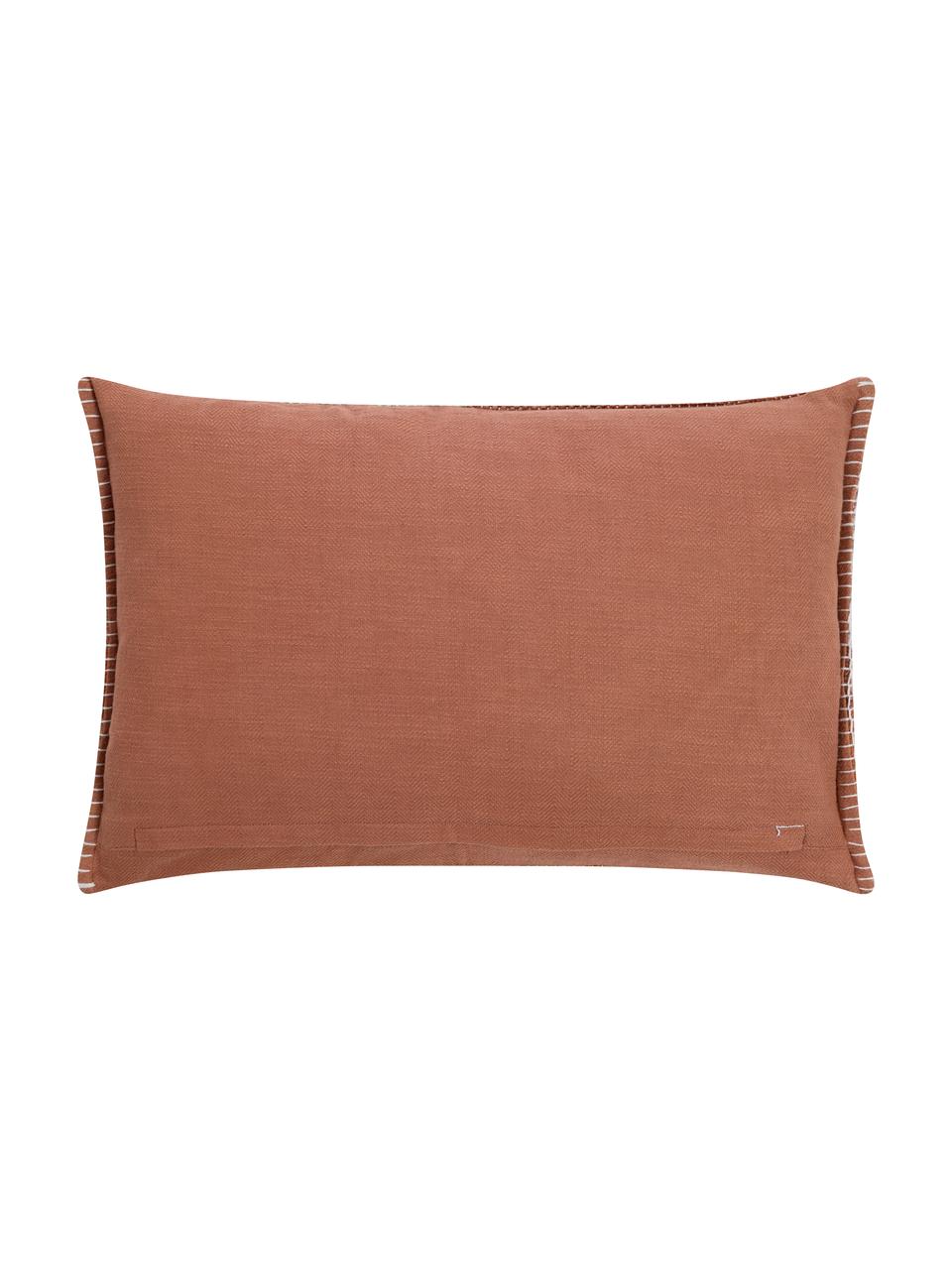 Housse de coussin rectangulaire Nouria, Terre cuite