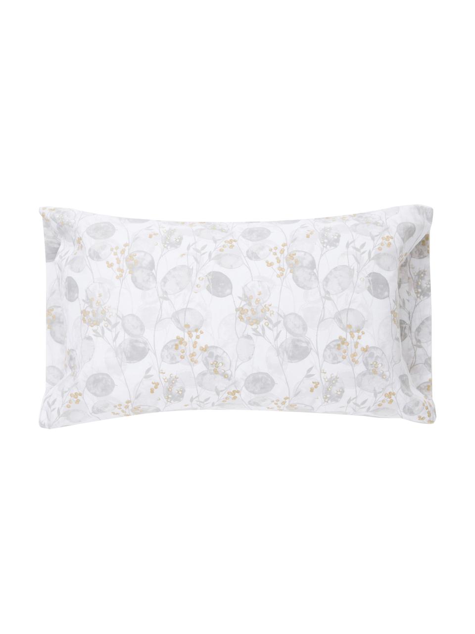 Fundas de almohada Honesty, 2 uds., Algodón, Tonos grises, amarillo, An 50 x L 85 cm