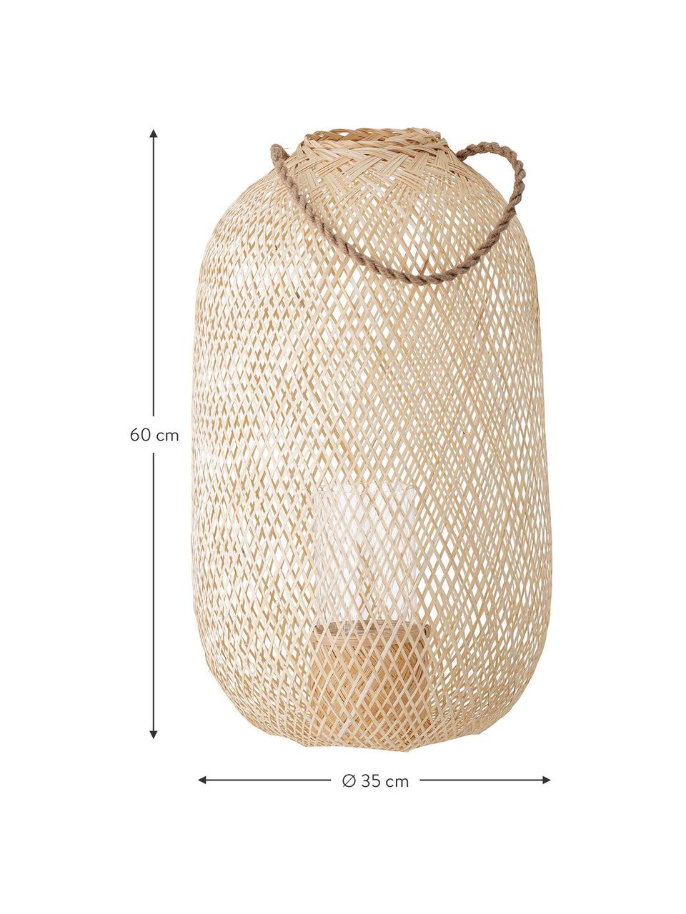 Lantaarn Musu van jute, Beige, Ø 35 x H 60 cm