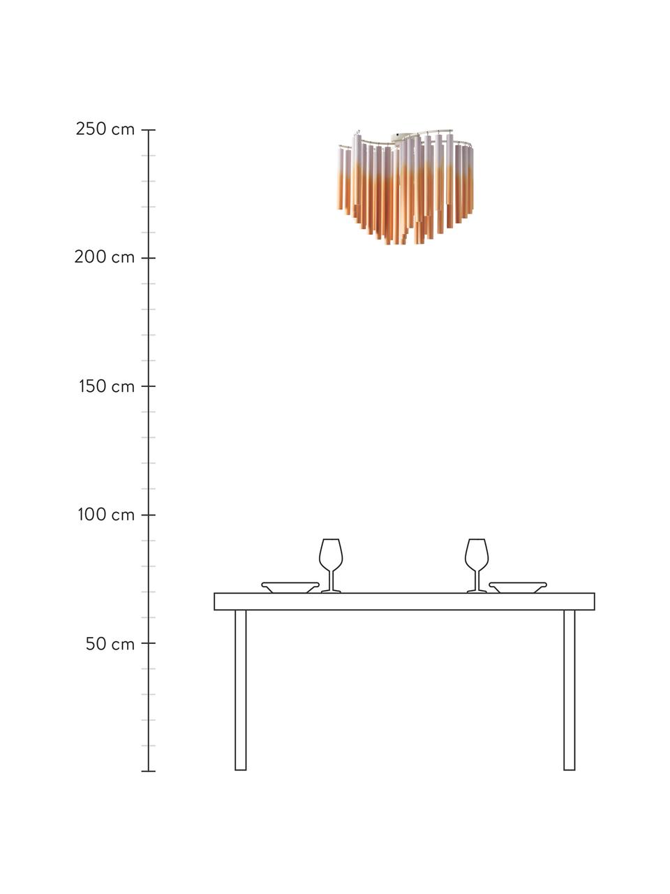 Designové stropní svítidlo Coralie, Růžová, oranžová, Ø 12 cm, V 45 cm
