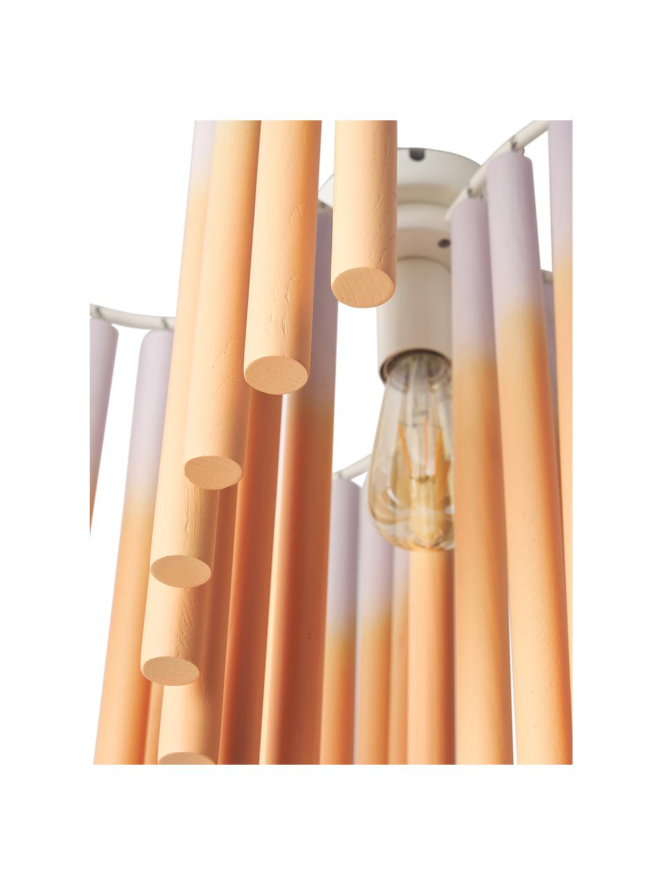 Dizajnová stropná lampa Coralie, Bledoružová, oranžová, Ø 12 x V 45 cm