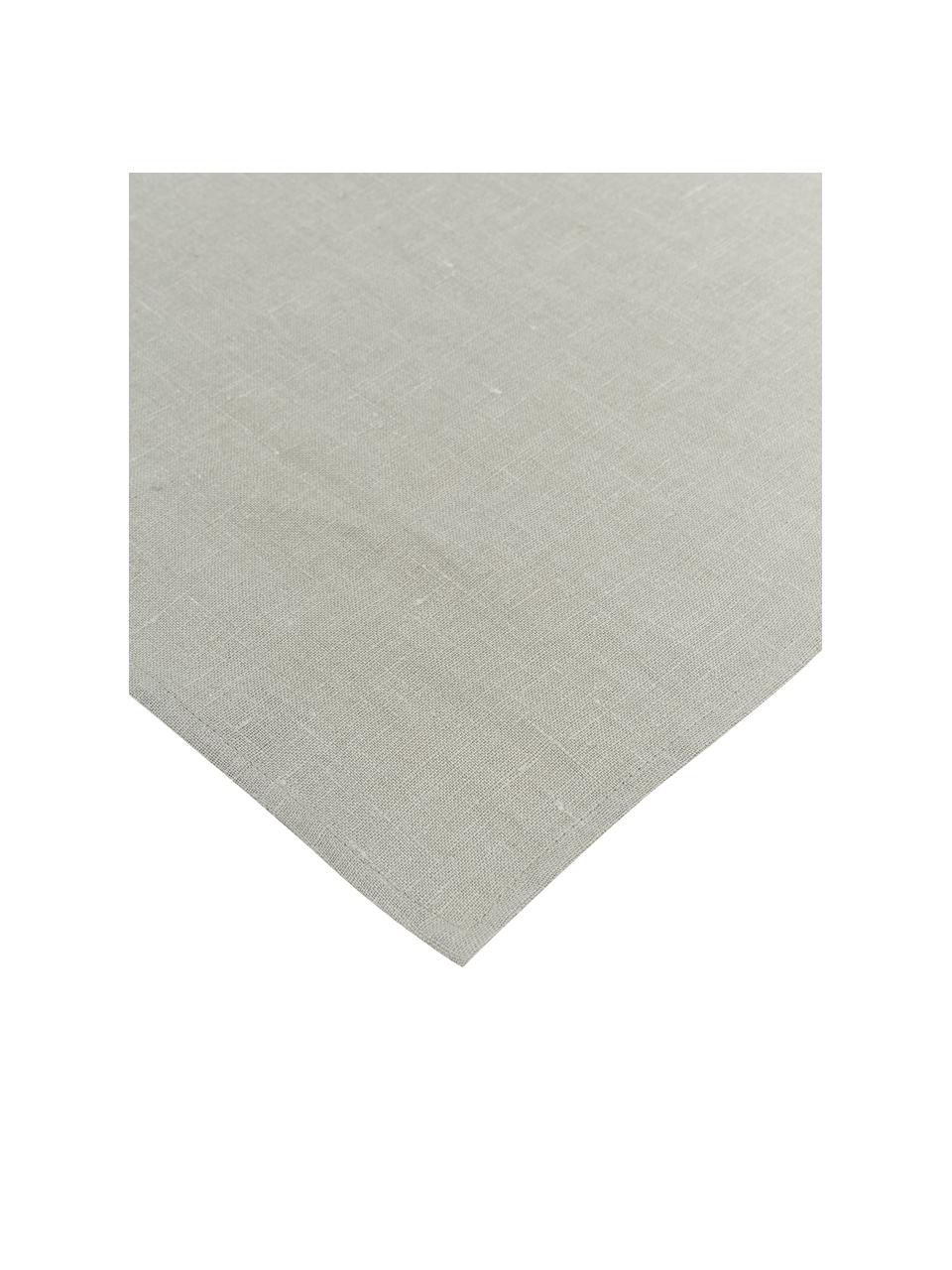 Tovaglia in lino verde/grigio Heddie, 100% lino, Grigio-verde, Per 4-6 persone (Larg.145 x Lung. 200 cm)