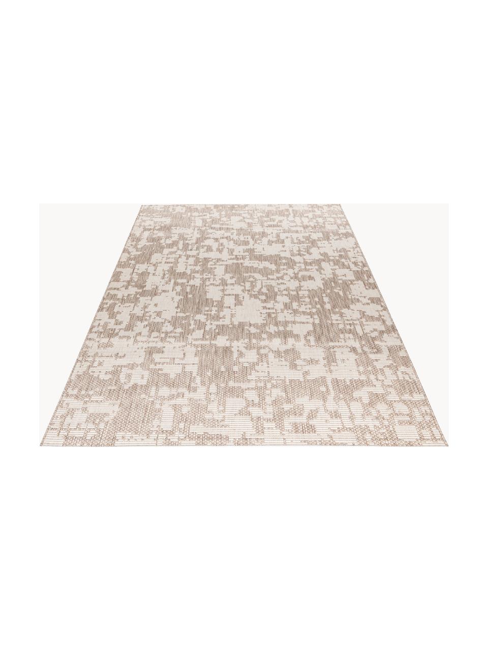 In- & Outdoor Teppich Tallinn mit grafischem Muster, 100 % Polypropylen, Beigetöne, B 80 x L 150 cm (Größe XS)