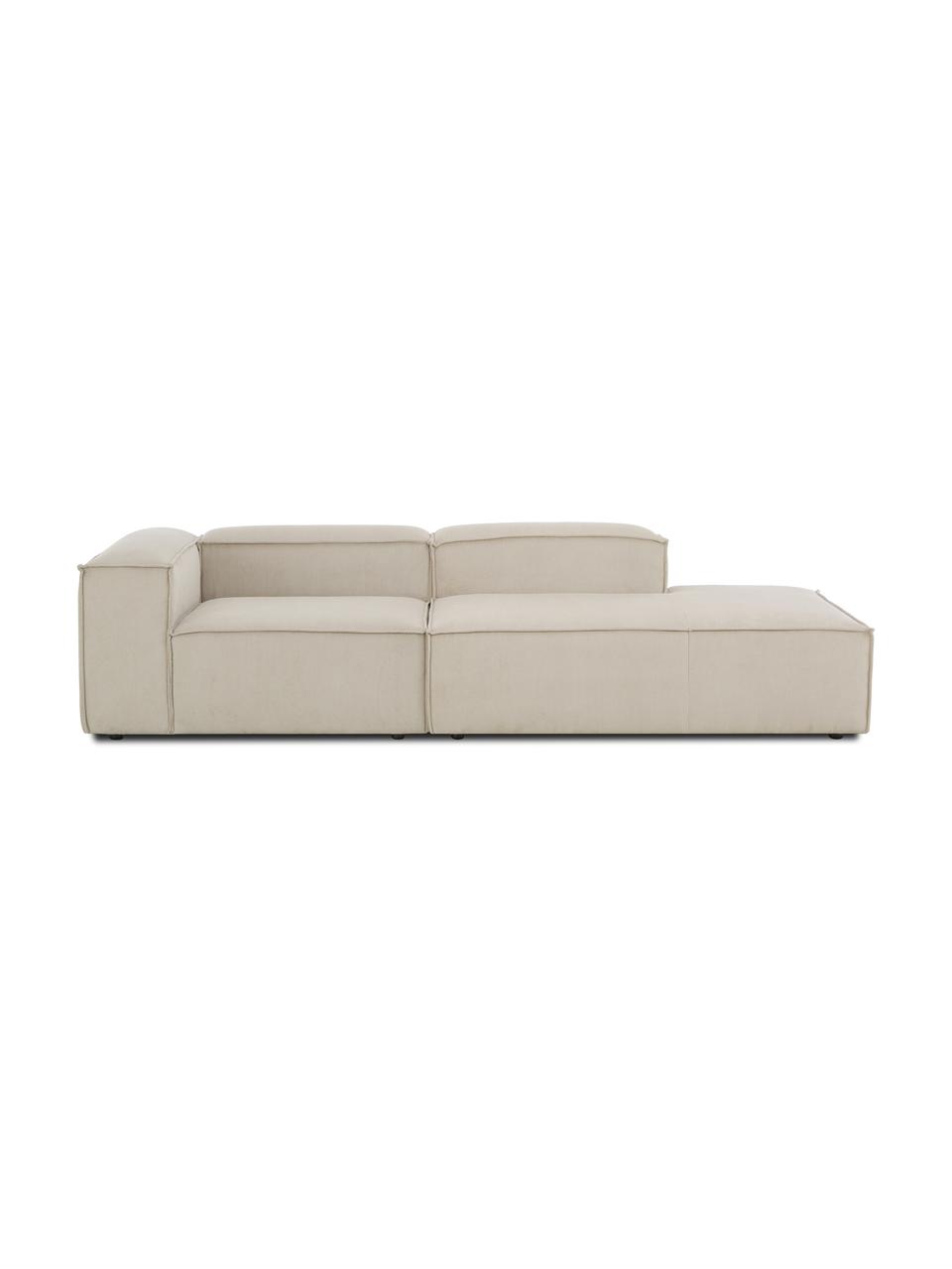 Modulárny šezlong z menčestru Lennon, Menčestrová béžová, Š 269 x H 119 cm, s operadlom naľavo