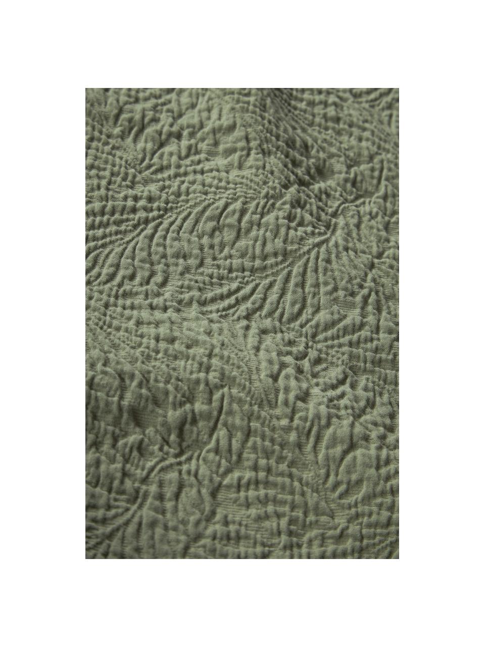 Strukturierte Baumwoll-Tagesdecke Panra, 100 % Baumwolle
 
Das in diesem Produkt verwendete Material ist schadstoffgeprüft und zertifiziert nach OEKO-TEX Standard 100 – Textile by OEKO-TEX® , CITEVE, 5763CIT., Olivgrün, B 230 x L 250 cm