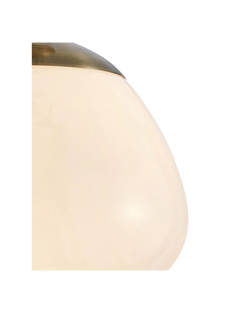 Plafondlamp Rise, Lampenkap: glas, Crèmewit, goudkleurig, Ø 25 x H 35 cm