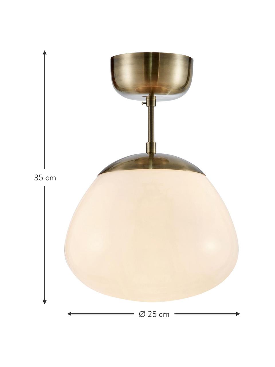 Lampa sufitowa Rise, Kremowobiały, odcienie złotego, S 25 x W 35 cm