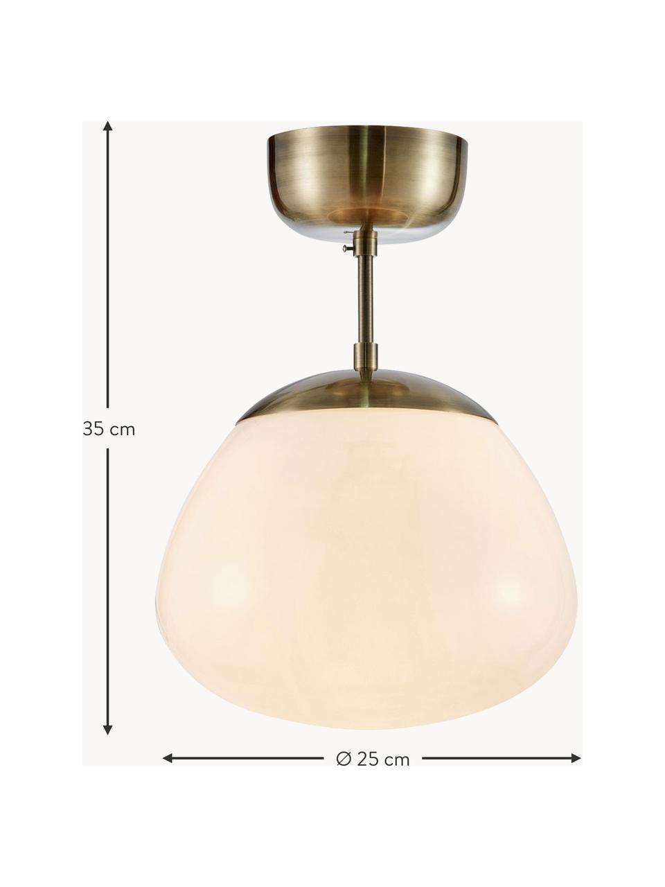 Lampa sufitowa Rise, Kremowobiały, odcienie złotego, S 25 x W 35 cm