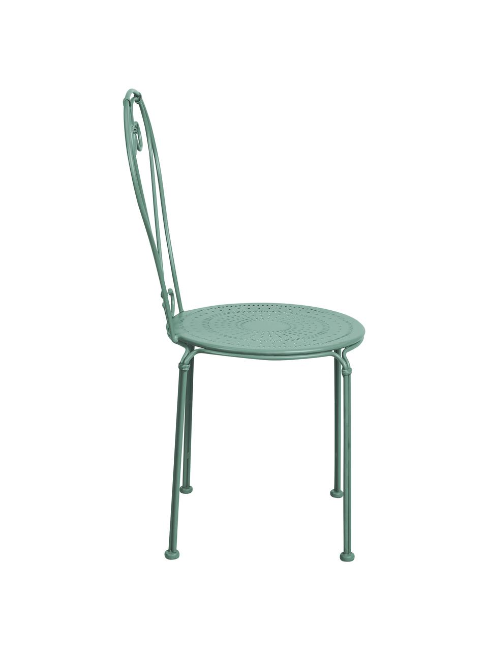Chaise de jardin en métal Century, Vert sauge