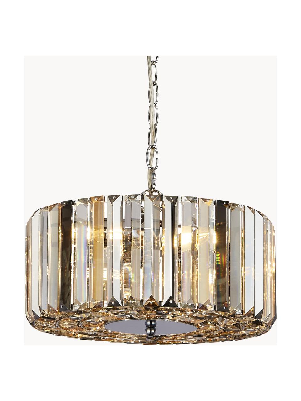 Lampa wisząca ze szkła Crystals, Odcienie złotego, odcienie srebrnego, transparentny, Ø 35 x W 15 cm