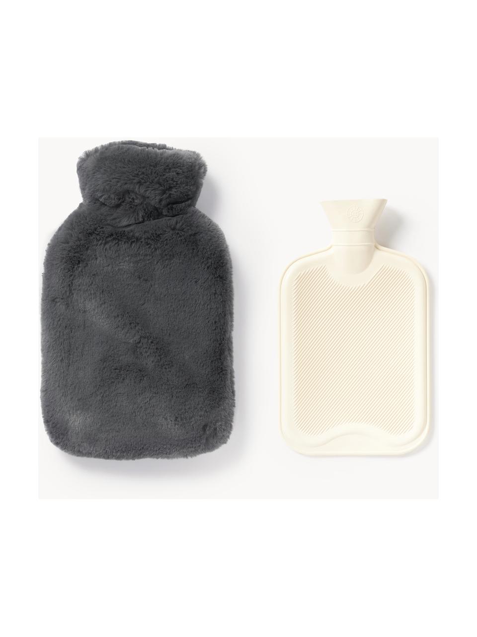 Bolsa de agua caliente de piel sintética Mette, Tapizado: 100% poliéster, Gris oscuro, An 20 x L 32 cm