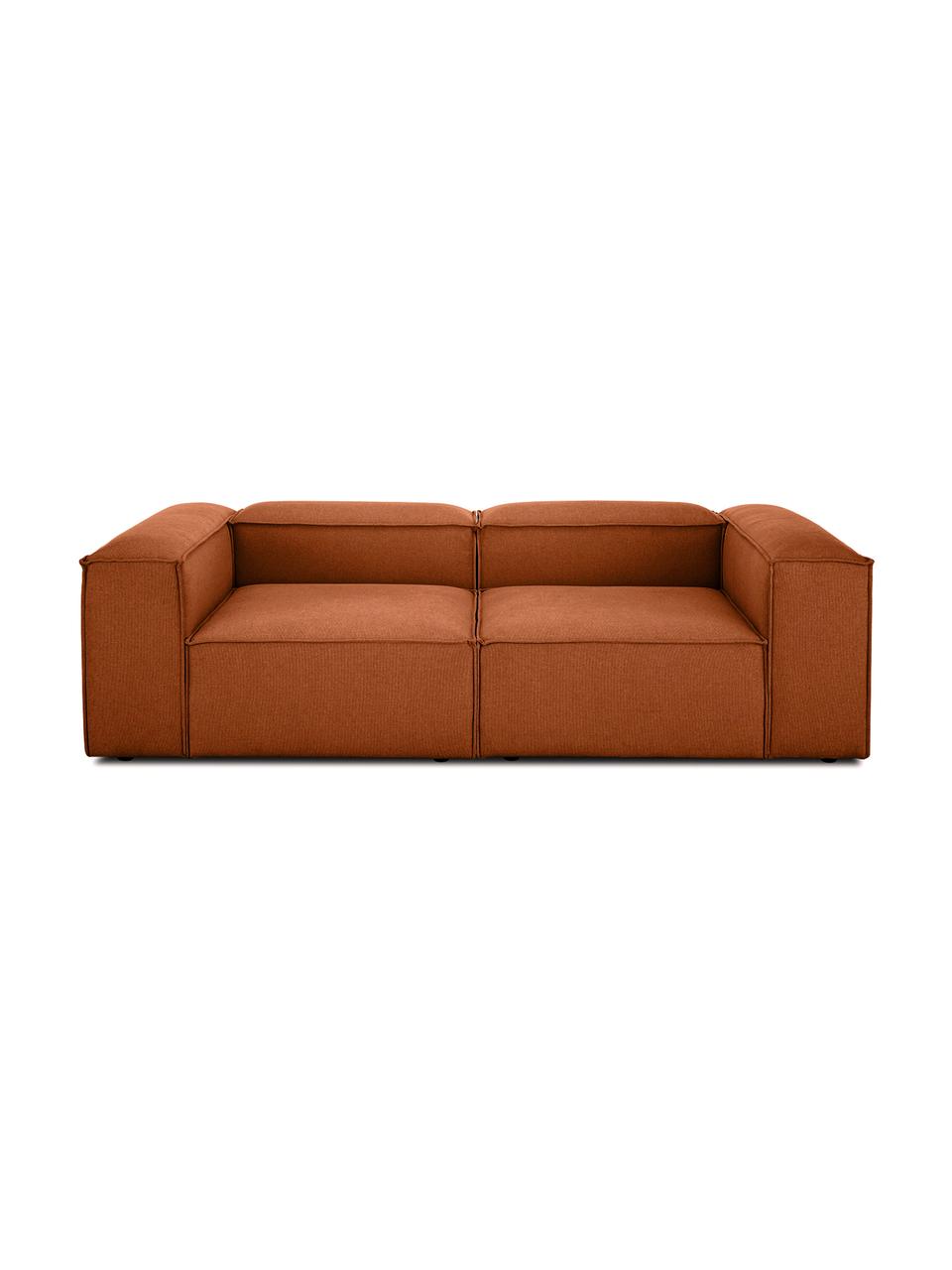 Sofá modular Lennon (3 plazas), Tapizado: poliéster Alta resistenci, Estructura: madera de pino maciza, ma, Patas: plástico, Tejido terracota, An 238 x F 119 cm