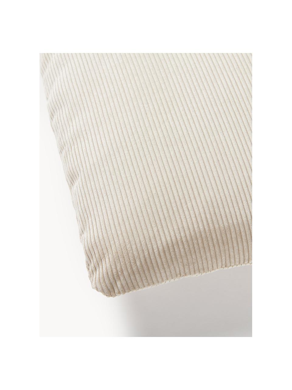 Cojín sofá de pana Melva, Funda: pana (100% poliéster), Pana beige claro, An 50 x L 50 cm