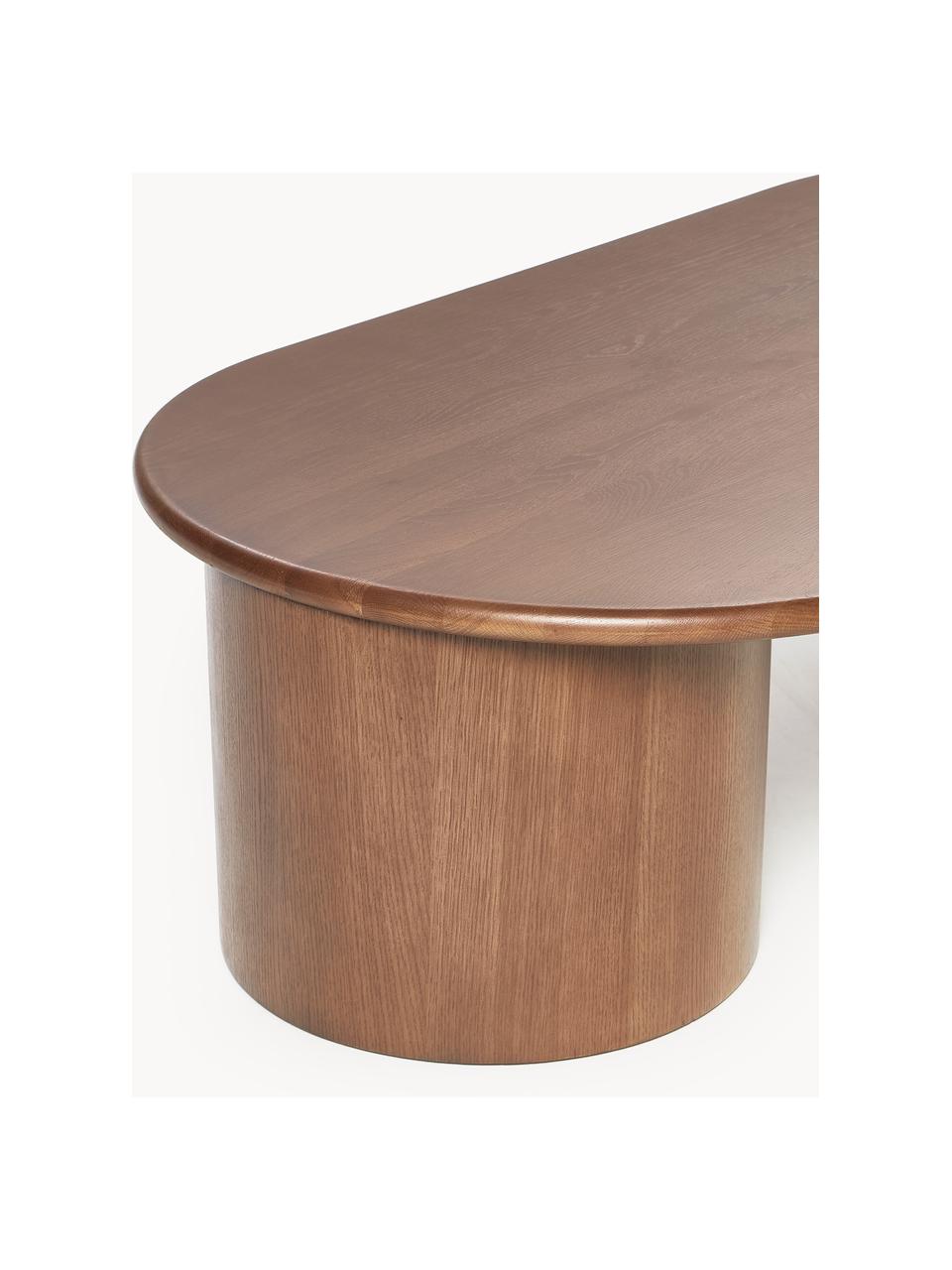 Table basse ovale en chêne Didi, Bois de chêne massif, laqué

Ce produit est fabriqué à partir de bois certifié FSC® issu d'une exploitation durable, Bois de chêne, brun foncé laqué, larg. 140 x prof. 70 cm