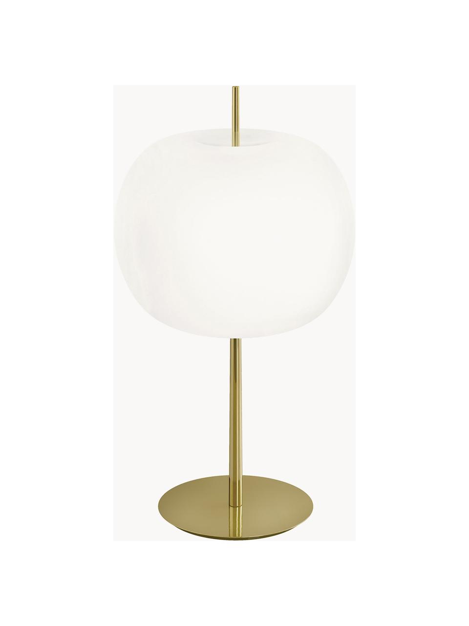 Stmívatelná stolní lampa Kushi, ručně foukaná, Zlatá, Ø 33 cm, V 61 cm