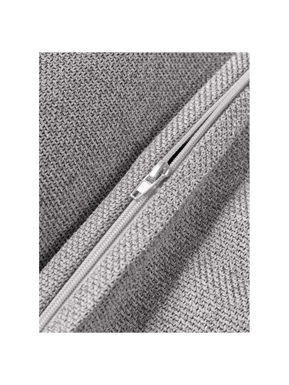 Rond teddy sierkussen Dotty, Bekleding: 100% polyester, Geweven stof grijs, B 60 x L 60 cm