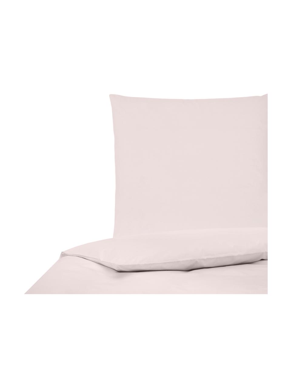 Housse de couette en percale de coton rose Elsie, Rose, larg. 240 x long. 220 cm