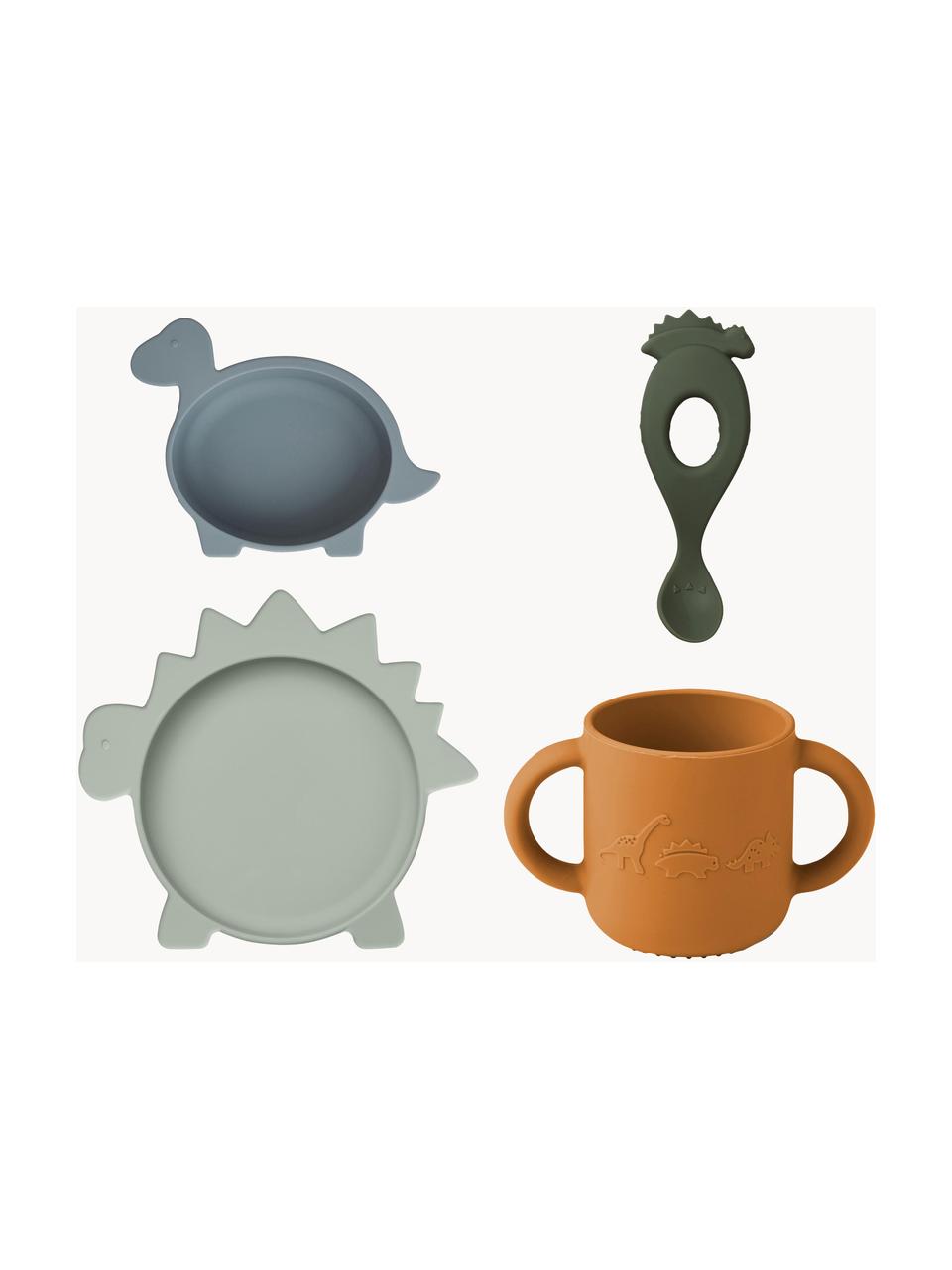 Vajilla Vivi, 4 pzas., 100% silicona, libre de BPA, Multicolor, Set de diferentes tamaños